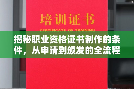 海阳揭秘职业资格证书制作的条件，从申请到颁发的全流程解析